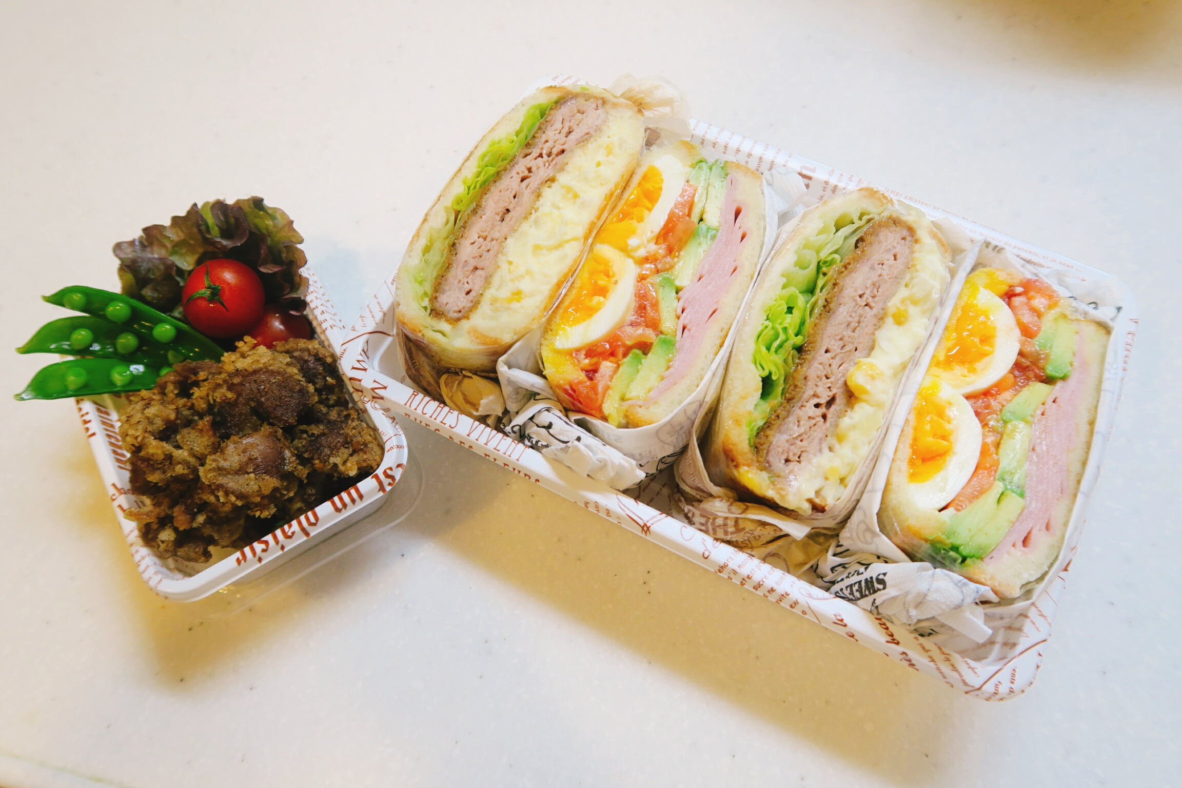 今日のお弁当 ランチミーティングはサンドイッチで Eatpick