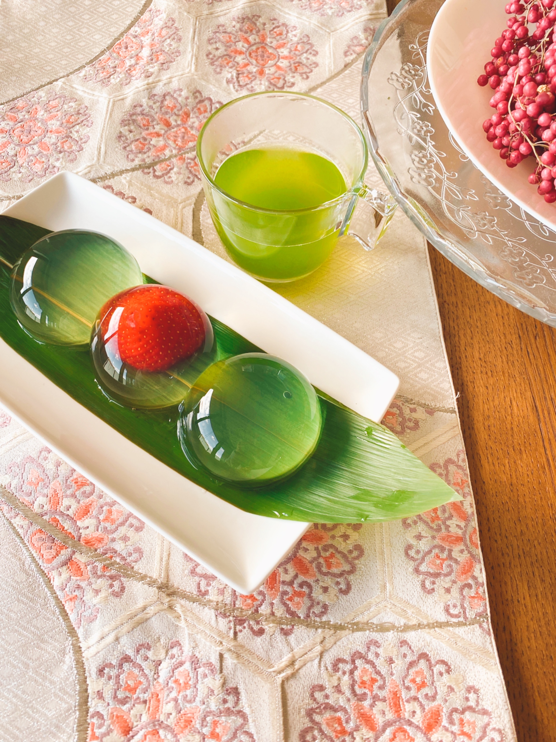 アガーでひんやり水信玄餅 Eatpick