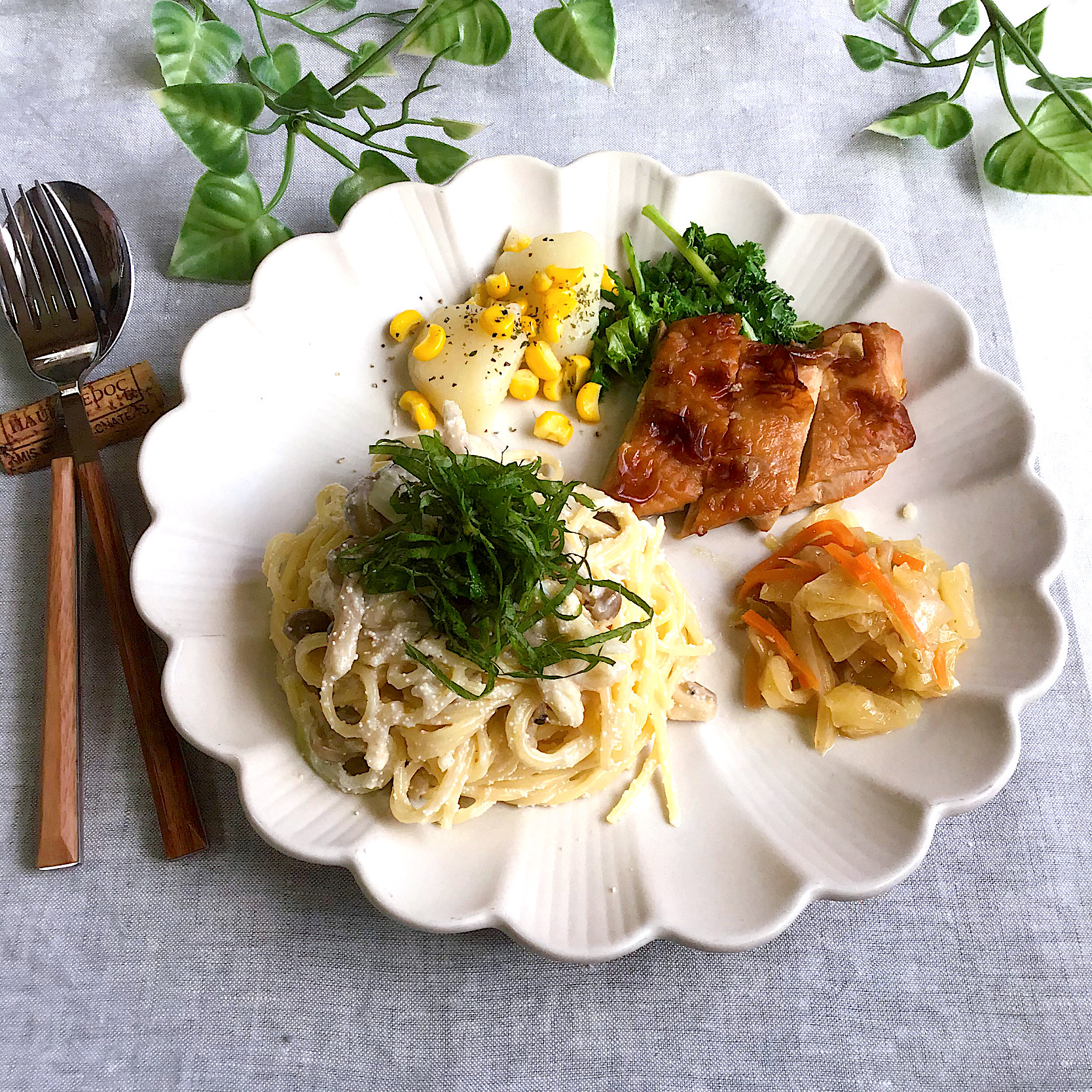 たらこパスタのワンプレートランチ Eatpick たらこパスタのワンプレートランチ Eatpick