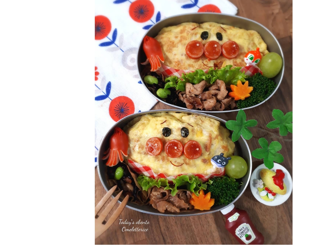 アンパンマンオムライス弁当 Eatpick