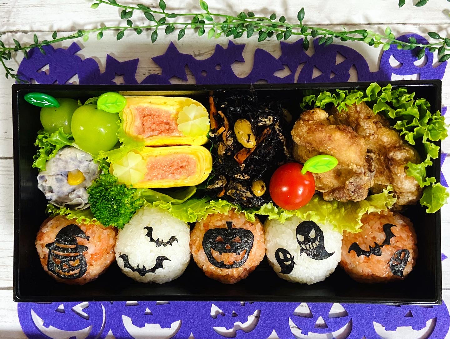 のりあーとで簡単ハロウィン弁当 Eatpick