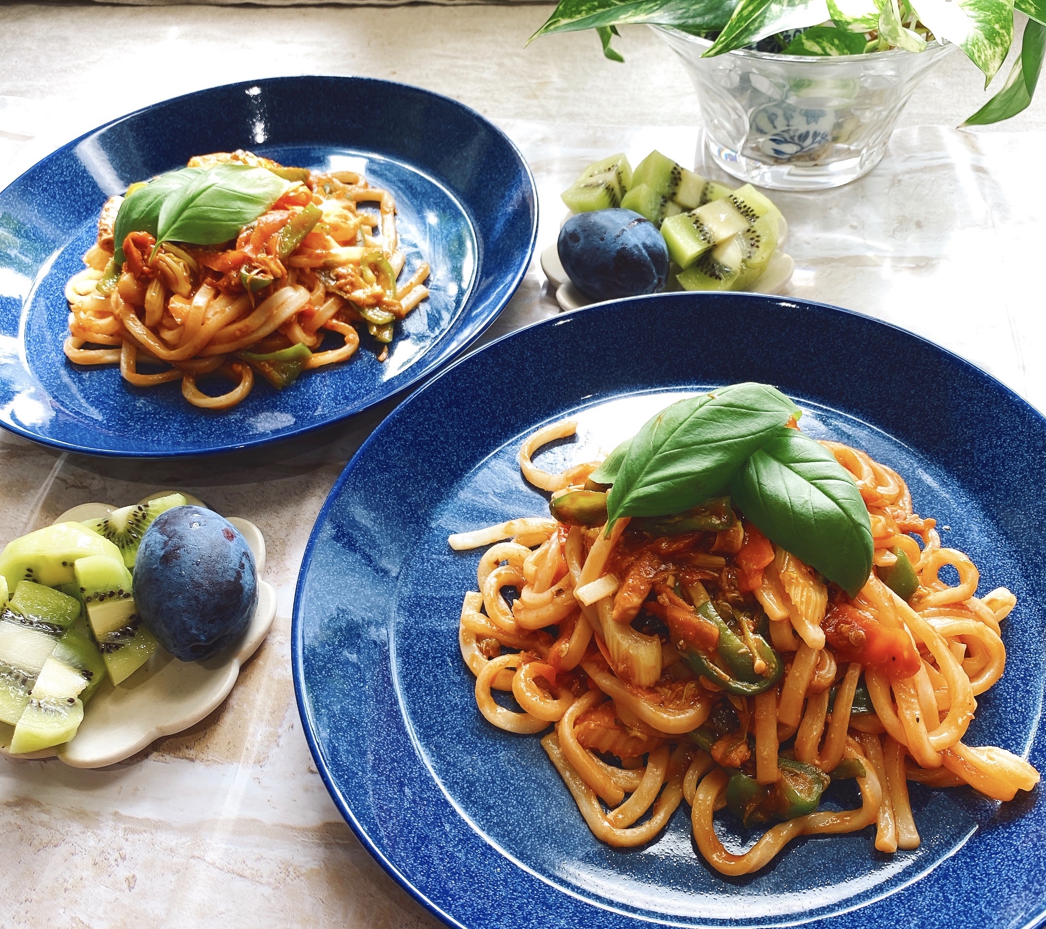 買い物行かずに冷凍うどん鮭缶ナポリタン Eatpick
