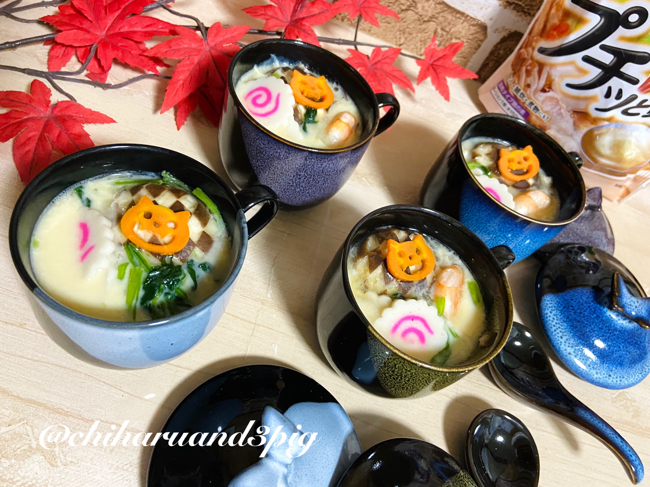 茶碗蒸し と ミロプリン Eatpick 茶碗蒸し と ミロプリン Eatpick