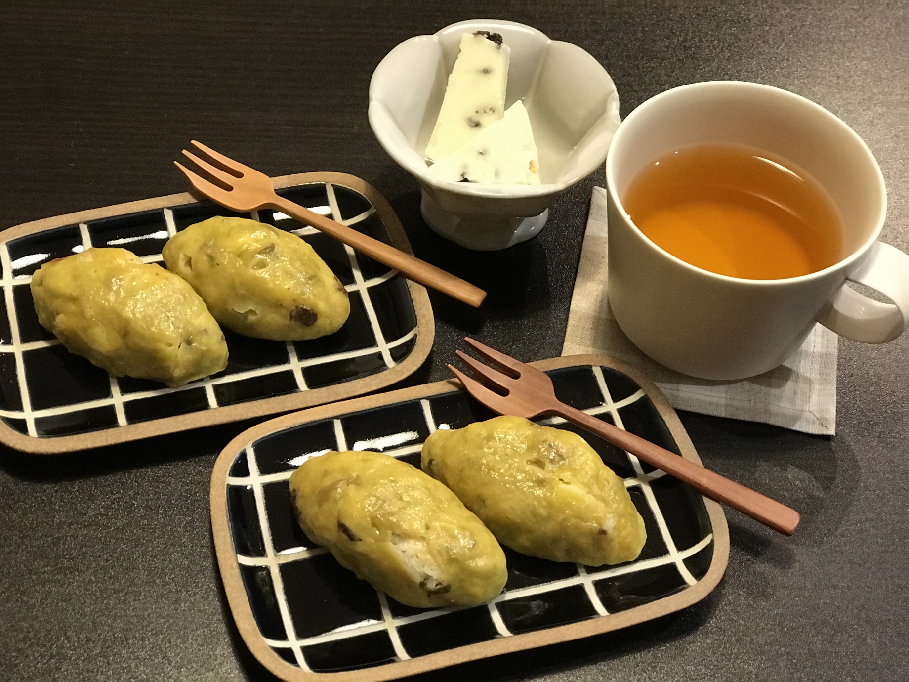 ラムレーズン入りホワイトチョコのスイートポテト Eatpick ラムレーズン入りホワイトチョコのスイートポテト Eatpick