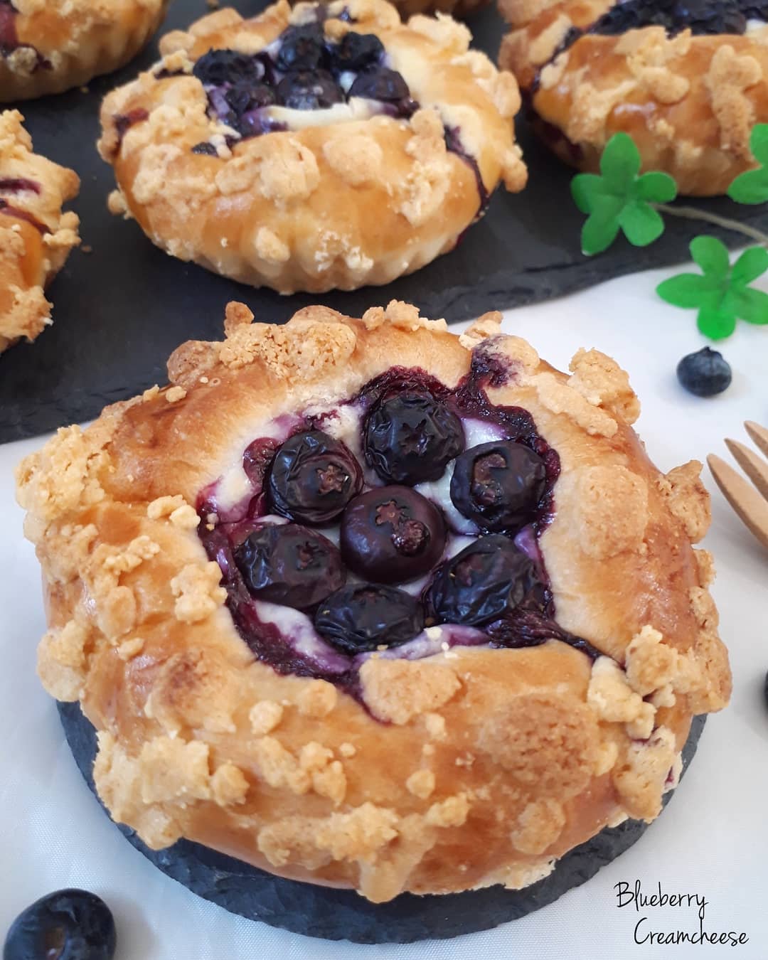 ブルーベリークランブルアイスクリームのレシピ