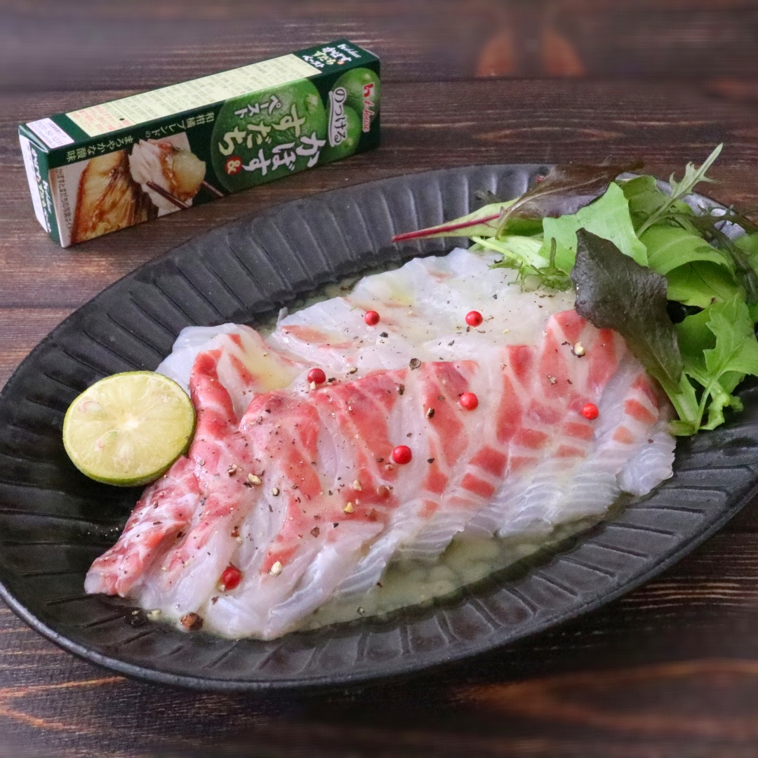 鯛のカルパッチョ かぼすandすだち風味 Eatpick 鯛のカルパッチョ かぼすandすだち風味 Eatpick