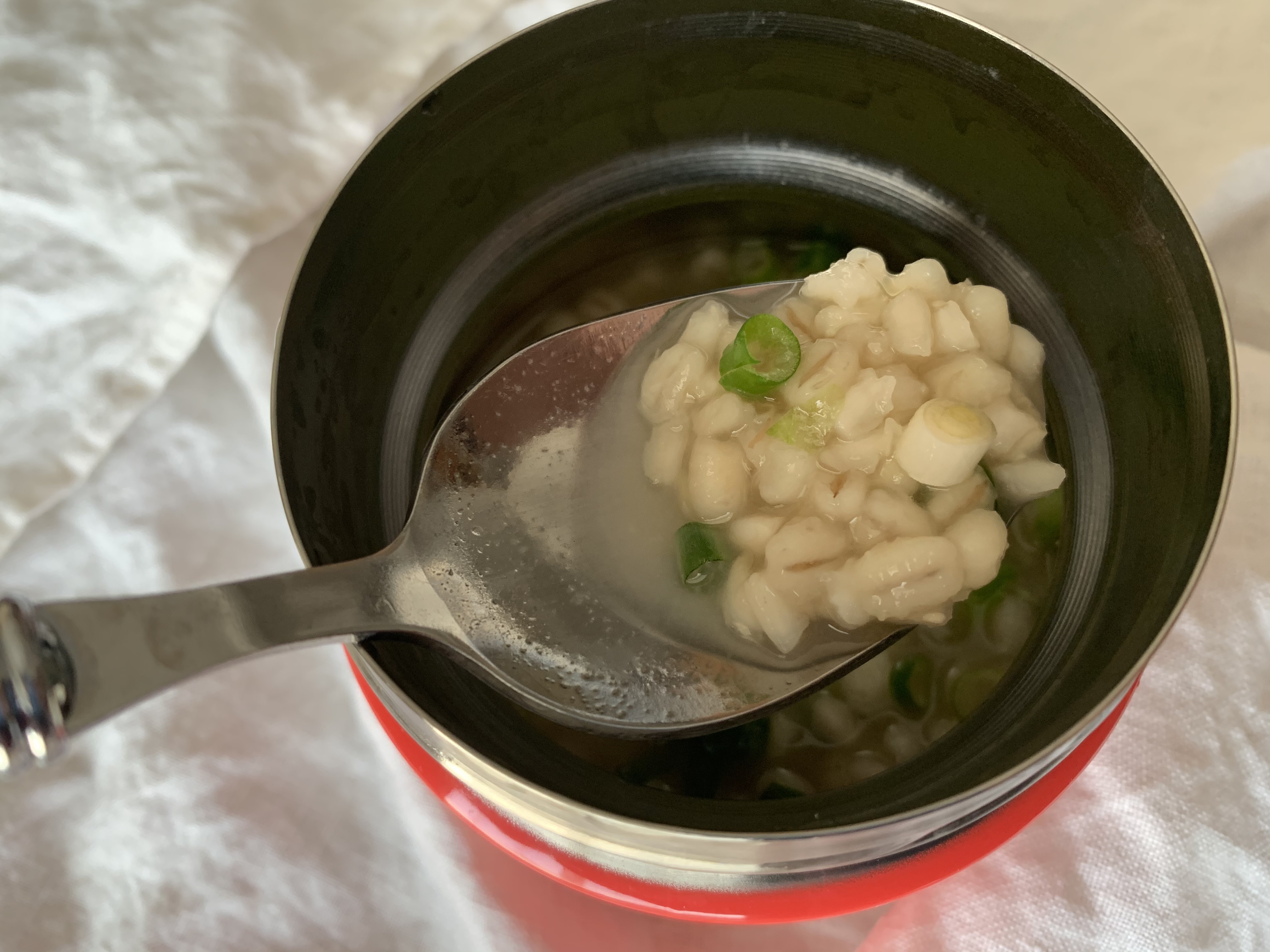 スープジャーでもち麦雑炊を作る方法 Eatpick スープジャーでもち麦雑炊を作る方法 Eatpick