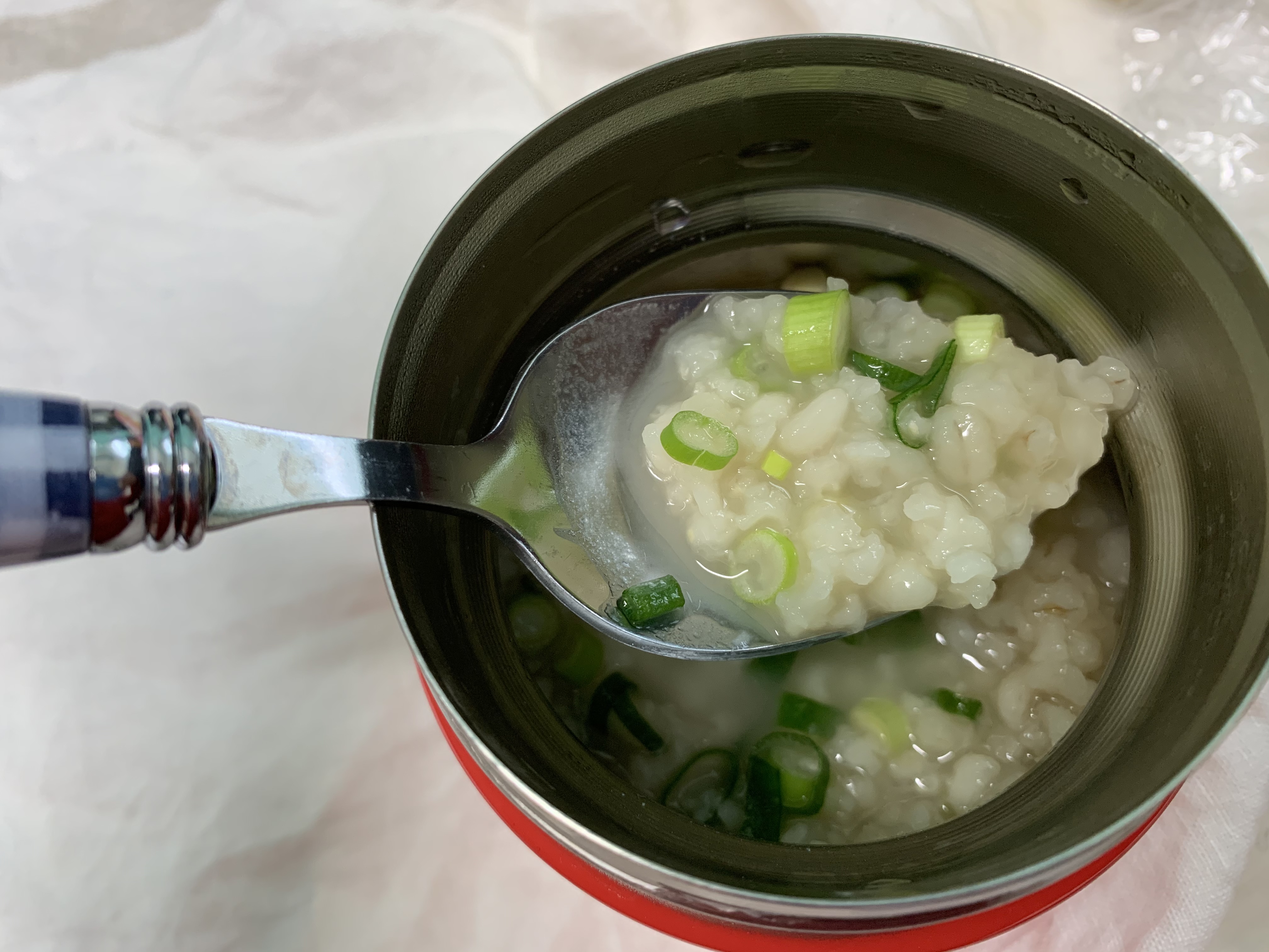 スープジャーでもち麦雑炊を作る方法 Eatpick スープジャーでもち麦雑炊を作る方法 Eatpick