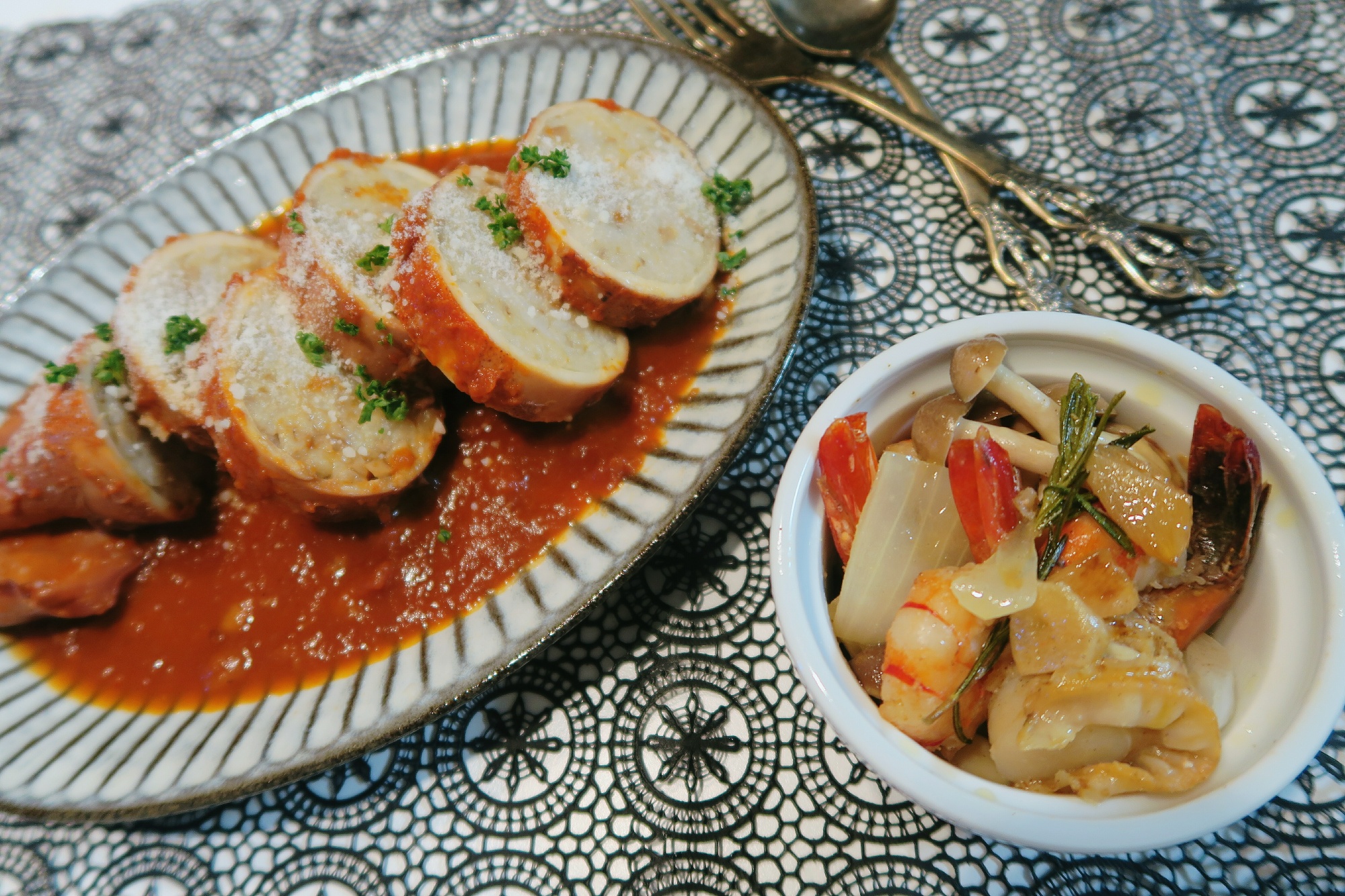 圧力鍋レシピ もち麦入り 洋風イカめし Eatpick