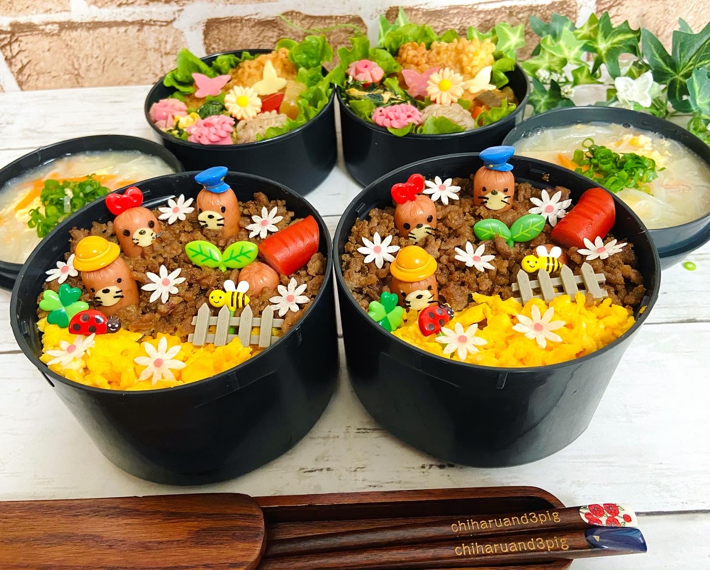 もぐらたたき弁当 Eatpick