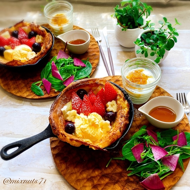 昭和天ぷら粉でダッチベイビー Eatpick 昭和天ぷら粉でダッチベイビー Eatpick