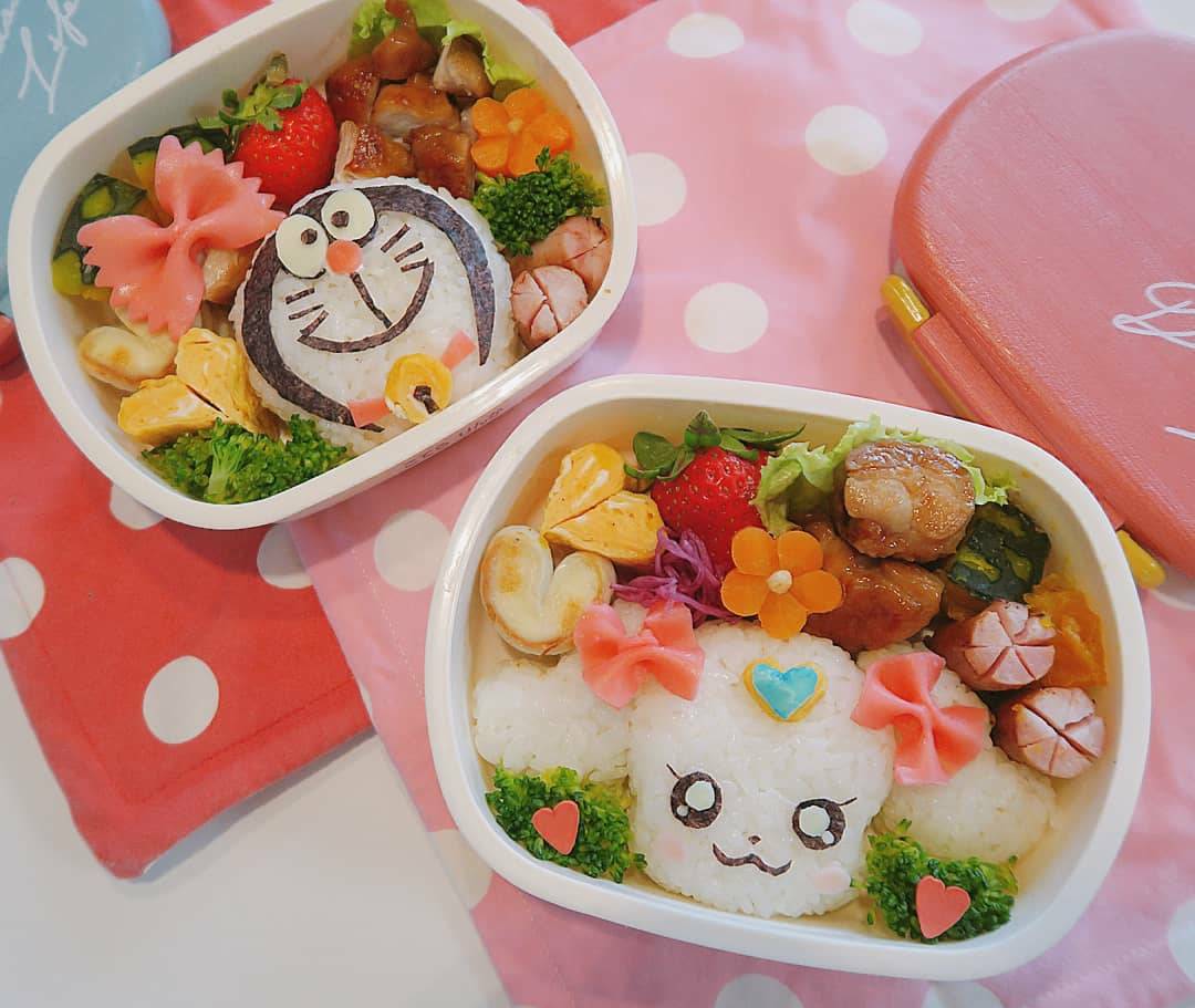 ドラえもんとプリキュアの子ども弁当 Eatpick