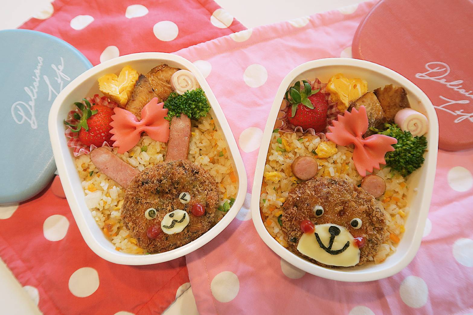 ドラえもんとプリキュアの子ども弁当 Eatpick