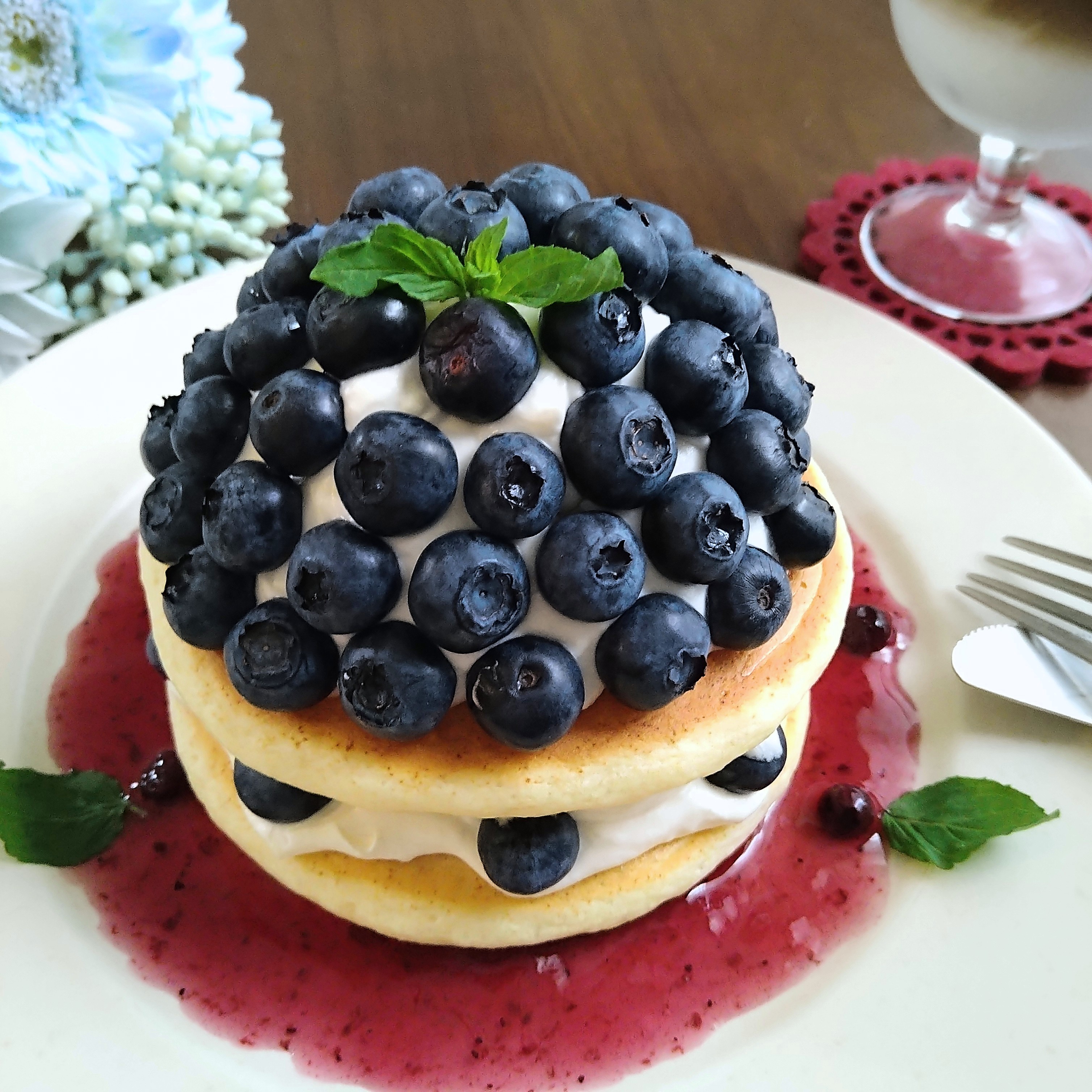 ブルーベリーチーズパンケーキ Eatpick ブルーベリーチーズパンケーキ Eatpick