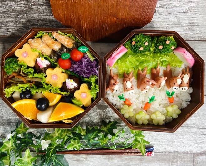 ばん馬キャラ弁コンテスト と 栗 むパン Eatpick