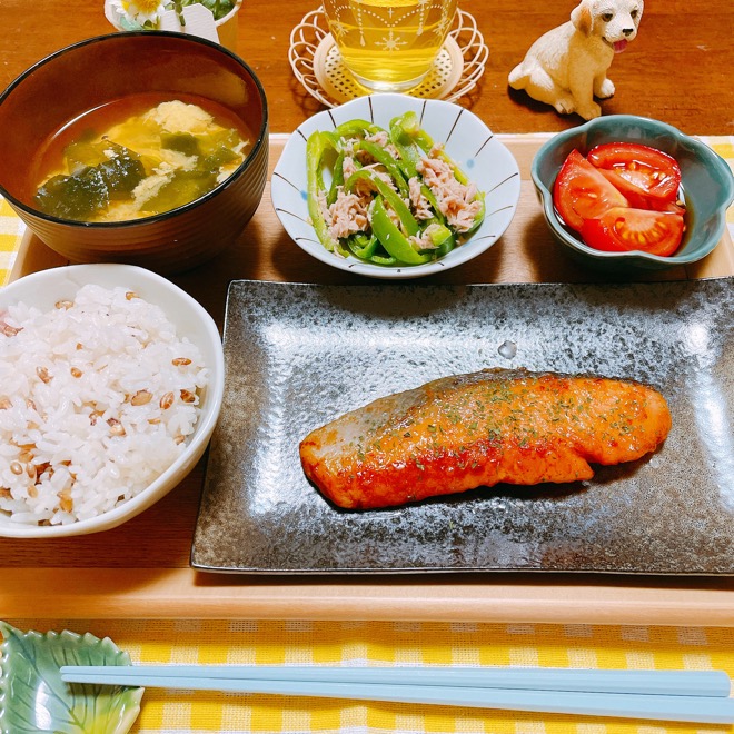 鮭のバター醤油焼き 献立 Eatpick