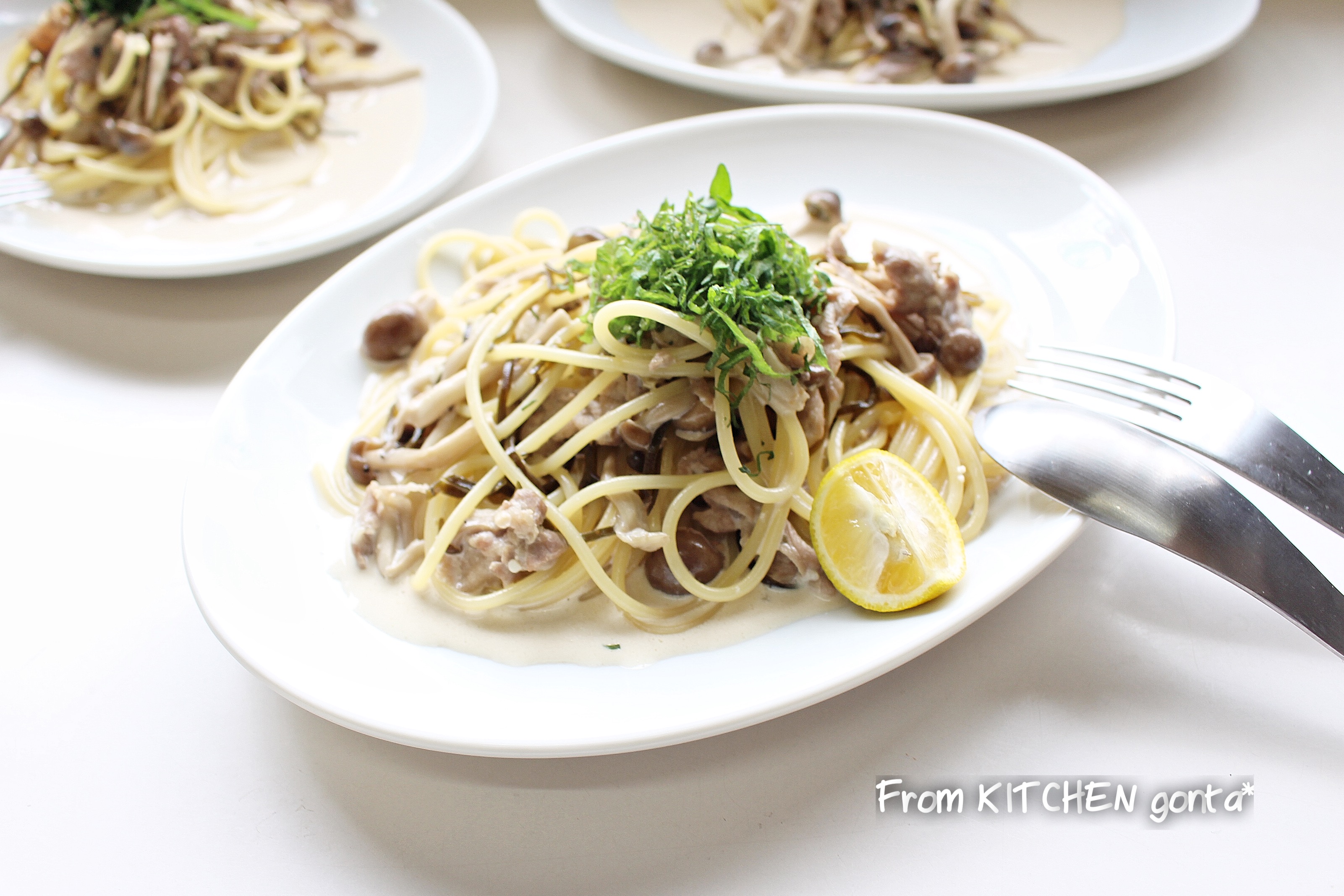 塩昆布が決めて 和風クリームパスタ Eatpick 塩昆布が決めて 和風クリームパスタ Eatpick