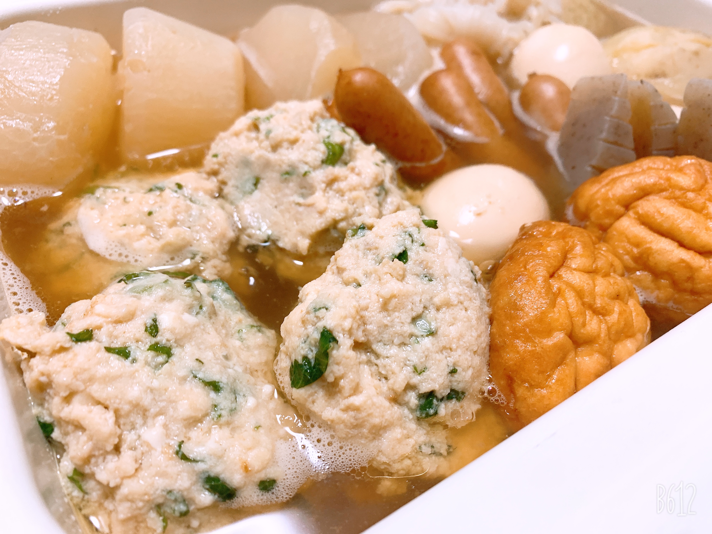 おでん種に ふわふわしそ団子 Eatpick