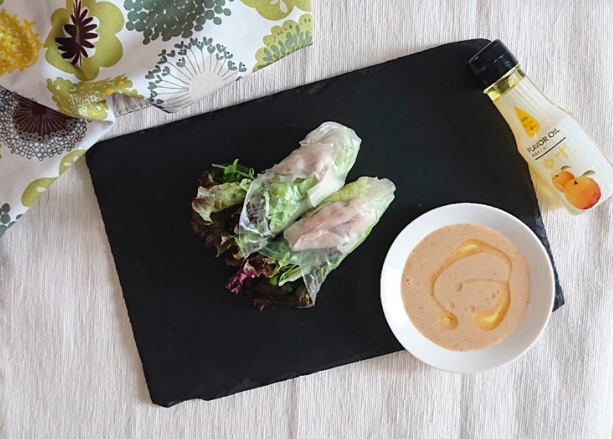 ライスペーパーで冷しゃぶサラダ生春巻き Eatpick ライスペーパーで冷しゃぶサラダ生春巻き Eatpick