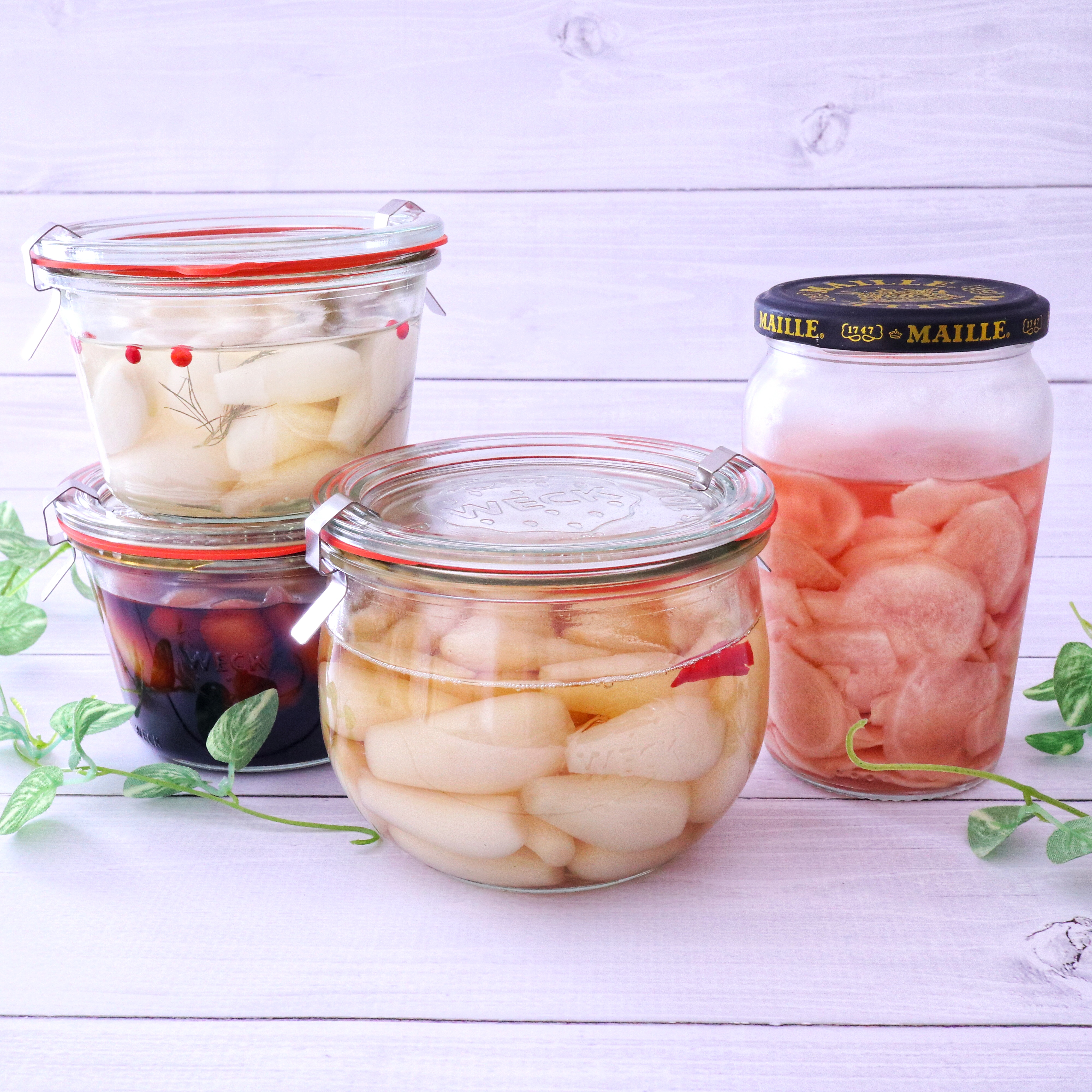 ハーブ香るらっきょう漬け 醤油漬け 塩漬け Eatpick ハーブ香るらっきょう漬け 醤油漬け 塩漬け Eatpick