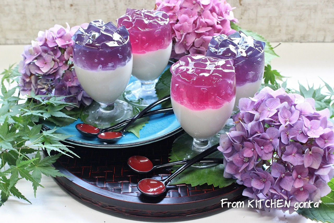 紫陽花ゼリー From Kitchen Gonta