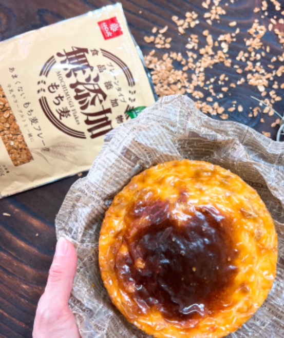 超簡単 はくばくのあまくないフレーク ベイクドチーズケーキ Eatpick