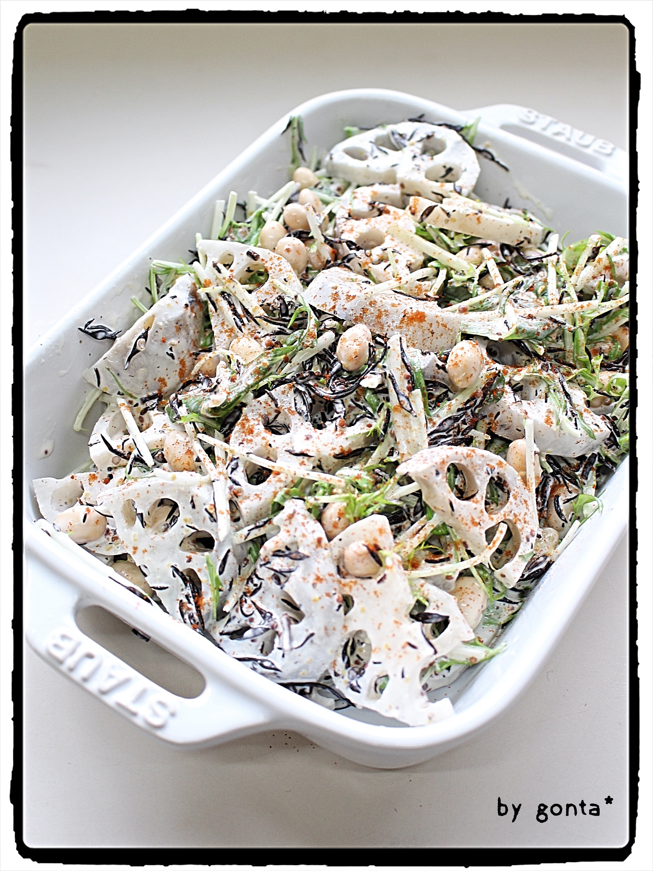 水菜とレンコンのデリ風サラダ Eatpick